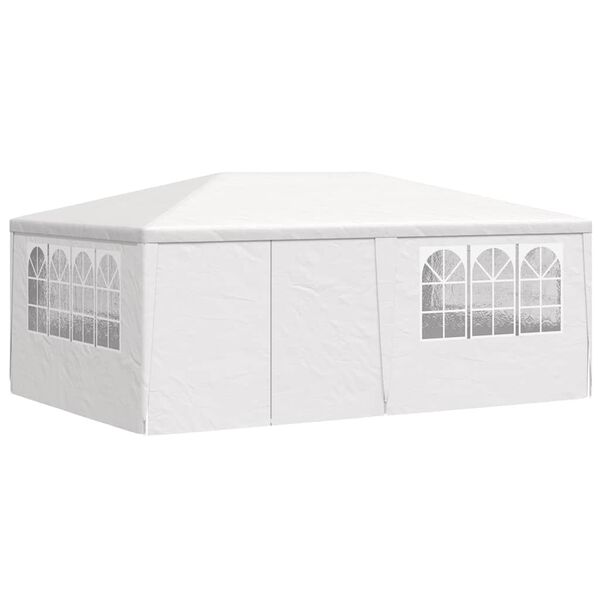 vidaXL Tente de réception et parois latérales 4x6 m Blanc 90 g/m²