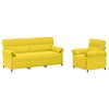 vidaXL Ensemble de Canap&eacute;s 2 pc Jaune clair Tissu