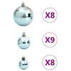 vidaXL Boules de No&euml;l 100 pcs vert &Oslash;3/4/6 cm