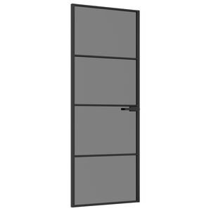 vidaXL Porte int&eacute;rieure 76 x 201,5 cm Verre tremp&eacute; et aluminium