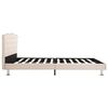 vidaXL Lit avec matelas Beige Tissu 140x200 cm