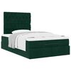 vidaXL Cadre de lit ottoman avec matelas vert fonc&eacute; 120x200 cm velours