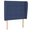 vidaXL T&ecirc;te de lit avec oreilles Bleu 103x23x118/128 cm Tissu