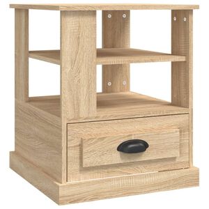 vidaXL Table d'appoint ch&ecirc;ne sonoma 50x50x60 cm bois d'ing&eacute;nierie