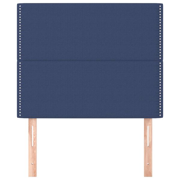 vidaXL T&ecirc;te de lit Bleu 90x5x118/128 cm Tissu