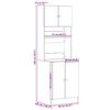 vidaXL Armoire de cuisine blanc 60x50x180 cm bois d'ingénierie