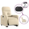 vidaXL Fauteuil inclinable électrique crème tissu