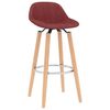 vidaXL Tabourets de bar lot de 2 rouge bordeaux tissu
