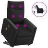 vidaXL Fauteuil inclinable de massage &eacute;lectrique Noir Tissu