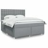vidaXL Sommier &agrave; lattes de lit avec matelas Gris clair 180x200cm Tissu
