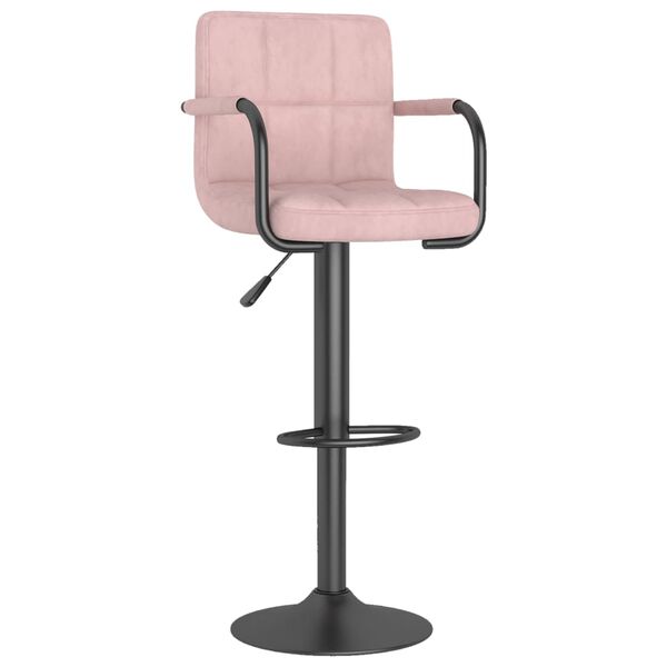 vidaXL Tabourets de bar lot de 2 rose velours