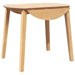 vidaXL Table &agrave; manger naturel bois massif et caoutchouc