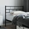 vidaXL T&ecirc;te de lit de remplacement m&eacute;tal noir 90 cm