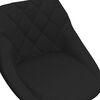 vidaXL Chaises pivotantes &agrave; manger lot de 2 noir velours