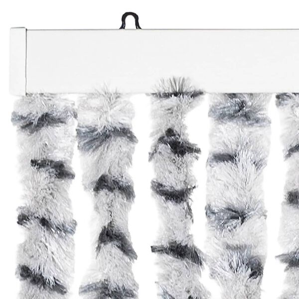 vidaXL Rideau anti-mouches gris clair et gris fonc&eacute; 100x230cm chenille