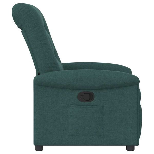 vidaXL Fauteuil inclinable Vert foncé Tissu