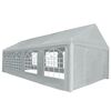 vidaXL Tissu de tente sans cadre 8 x 4 m Gris PE