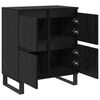 vidaXL Buffet 3 pcs Ch&ecirc;ne noir 60 x 35 x 70 cm
