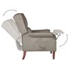 vidaXL Fauteuil inclinable Gris clair Velours