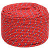 vidaXL Corde utilitaire polyvalente 10 mm 100 m Rouge PP
