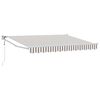 vidaXL Auvent Gris clair et blanc 3 x 2,5 m Polyester et m&eacute;tal
