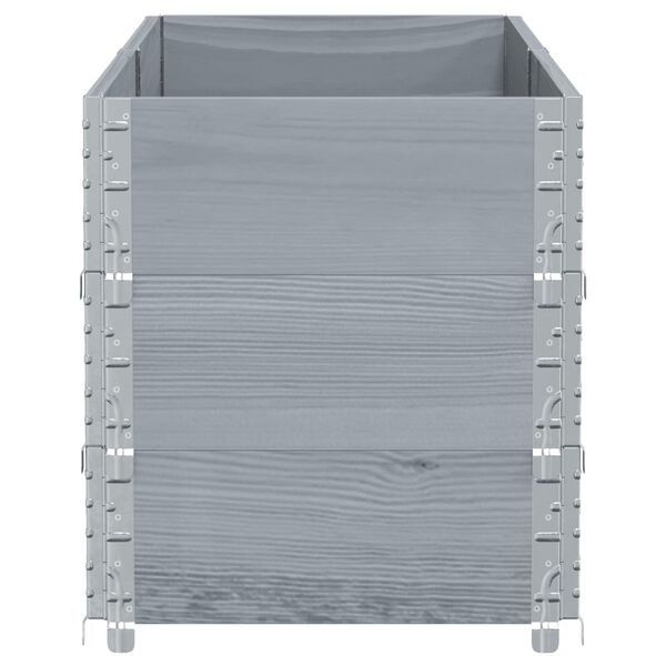 vidaXL Jardini&egrave;re gris 150x50 cm bois massif de pin