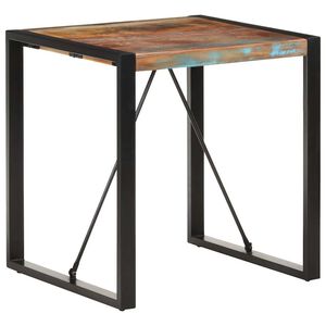 vidaXL Table &agrave; manger 70x70x75 cm Bois de r&eacute;cup&eacute;ration massif