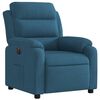 vidaXL Fauteuil inclinable électrique bleu velours