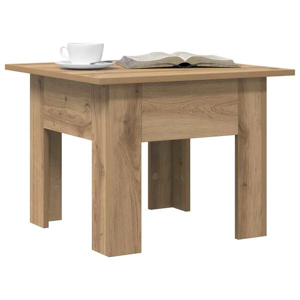 vidaXL Table basse Ch&ecirc;ne artisanal 55 x 55 x 42 cm Bois d'ing&eacute;nierie