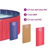 vidaXL Piscine de nage pliable pour chien Rouge et bleu PVC