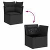 vidaXL Ensemble de canap&eacute; de jardin avec coussin 13 pcs Noir