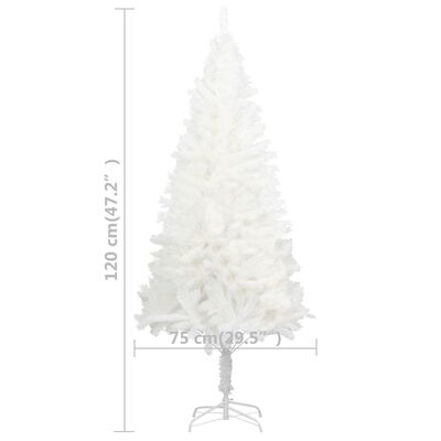 vidaXL Arbre de Noël artificiel pré-éclairé blanc 120 cm