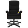 vidaXL Fauteuil de massage inclinable avec repose-pied noir tissu