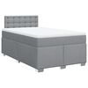 vidaXL Sommier &agrave; lattes de lit avec matelas Gris clair 120x200cm Tissu