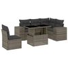 vidaXL Salon de jardin 6 pcs avec coussins gris r&eacute;sine tress&eacute;e