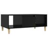vidaXL Table basse Noir 90x50x36,5 cm Bois d'ing&eacute;nierie