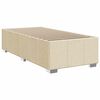 vidaXL Sommier &agrave; lattes de lit avec matelas Cr&egrave;me 80x200 cm Tissu