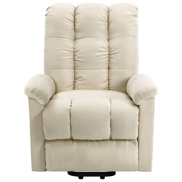 vidaXL Fauteuil Cr&egrave;me Tissu