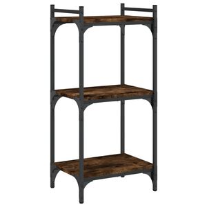 vidaXL Biblioth&egrave;que 3 niveaux ch&ecirc;ne fum&eacute; 40x30x86 cm bois d'ing&eacute;nierie