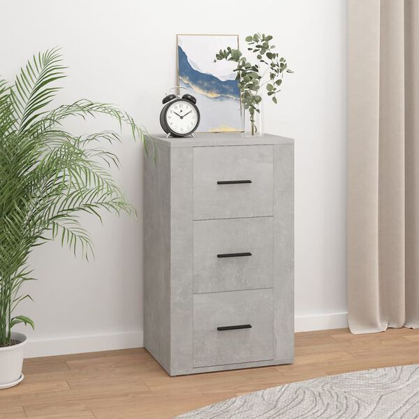 vidaXL Buffet Gris b&eacute;ton 40x33x70 cm Bois d'ing&eacute;nierie