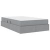 vidaXL Lit avec rangement et matelas Gris clair 120 x 200 cm Polyester