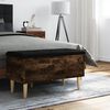 vidaXL Banc de rangement chêne fumé 82x42x46 cm bois d'ingénierie