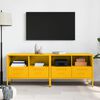 vidaXL Meubles TV 2 pcs jaune moutarde 68x39x50,5 cm acier