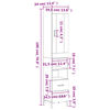 vidaXL Buffet haut Sonoma gris 34,5x34x180 cm Bois d'ing&eacute;nierie