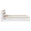 vidaXL Lit biblioth&egrave;que sans matelas blanc 135x190 cm bois pin massif