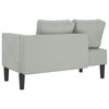 vidaXL Chaise longue avec coussins gris clair velours