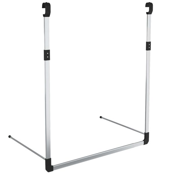 vidaXL Rail de suspension de garde-robe t&eacute;lescopique Argent&eacute;
