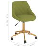 vidaXL Chaises pivotantes &agrave; manger lot de 4 vert clair velours