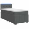 vidaXL Lit boxspring avec matelas Gris fonc&eacute; 80 x 200 cm Tissu