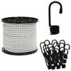 vidaXL Cords &eacute;lastiques avec crochets 10 mm Noir et Blanc